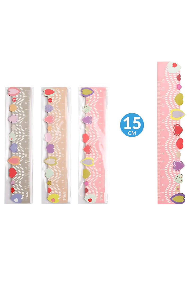 شير ذا لوف  مسطرة خشبية من Share The Love مقاس 15 سم - مسطرة قياس خشبية متينة للطلاب والمعلمين والفنانين والحرفيين - مثالية للهندسة والرسم والأعمال المدرسية - Image 1