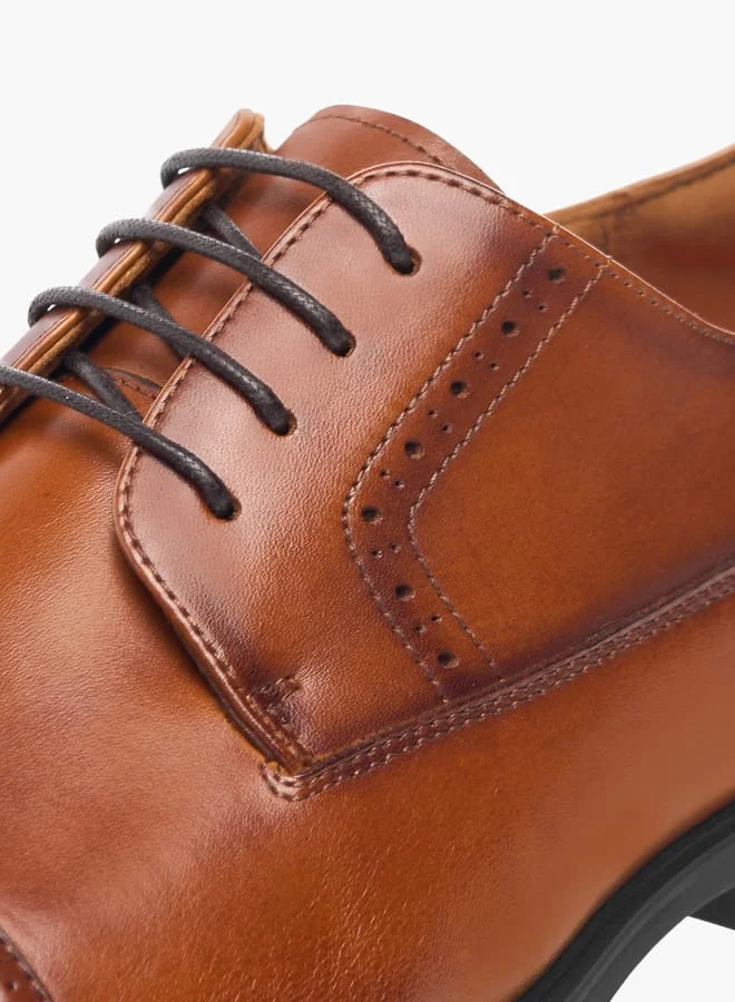 Le Confort Mens Textured Lace-Up Derby Shoes