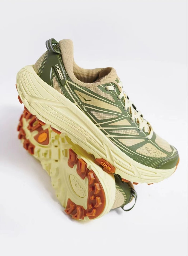 هوكا ون ون حذاء الجري الخارجي مافيت سبيد 2 بني/أخضر للرجال/النساء. - Image 3