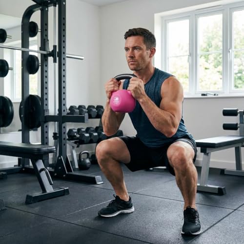 Kakss Half Coating Neoprene Kettlebell (PINK, 5 KG) - Image 2