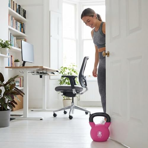 Kakss Half Coating Neoprene Kettlebell (PINK, 5 KG) - Image 3