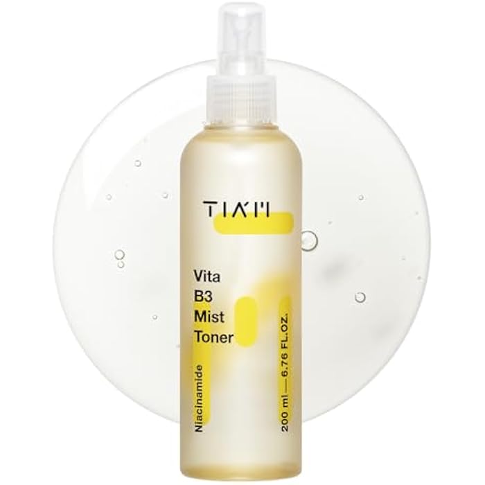 TIA'M Vita B3 Mist Toner, 6.76 fl oz, Glow Boosting Facial Spray with Niacinamide, Tranexamic Acid, and Vitamin C for All Skin Types, Hydrating & Refreshing, Korean Skin Care - Image 1