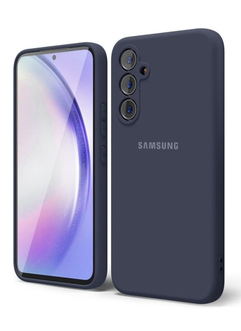 For Samsung Galaxy A54 Silicone Hard Back Color Cover,Camera Protection From Shocks From TPU Compatible with Samsung Galaxy A54 (6.4") (Dark Blue)