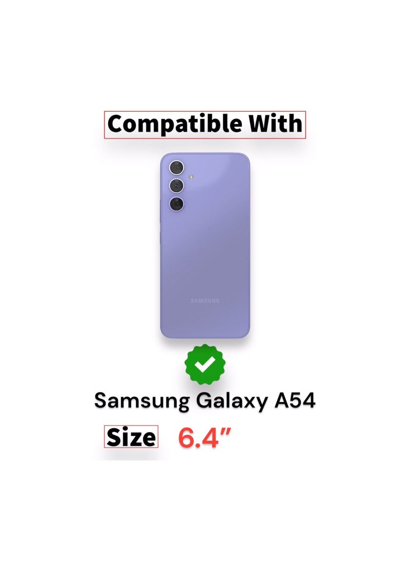 For Samsung Galaxy A54 Silicone Hard Back Color Cover,Camera Protection From Shocks From TPU Compatible with Samsung Galaxy A54 (6.4") (Dark Blue)