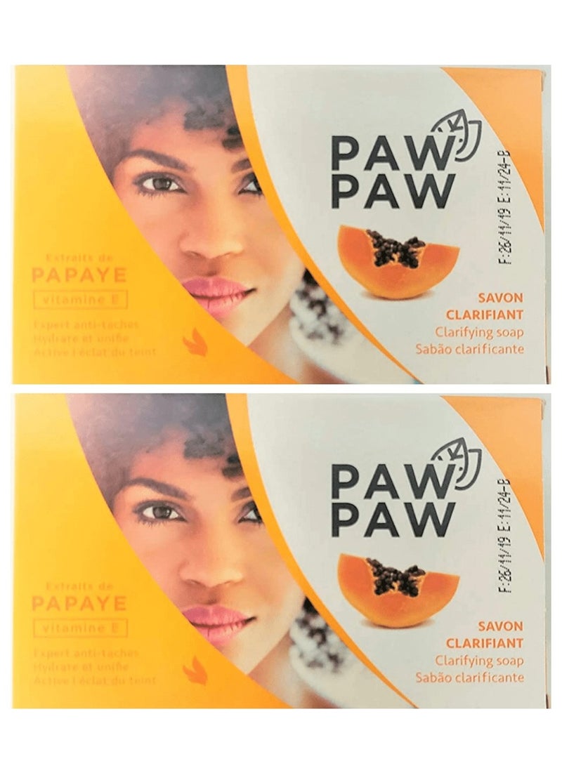 باو باو قطعتين من صابون منقي بالبابايا وفيتامين هـ 180X2 جم - Image 1