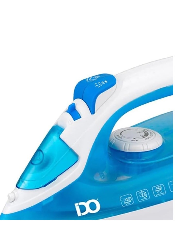IDO IDO Steam Iron Ceramic 2200 W Blue/White 280 ml water tank SI2200-BWH  - Image 2