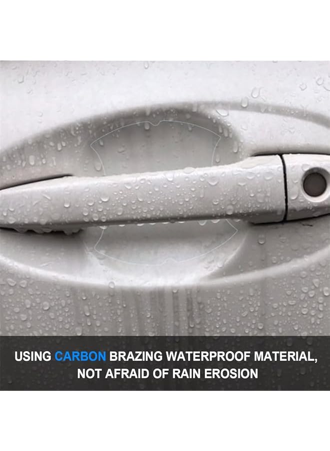 Car Door Handle Cup Protector, Clear Car Door Handle Scratches Protective Films For Vehicles, Transparent Door Handle Paint Scratch Protection Protective Film, Universal For Most Car Handles (4 Pcs) - Image 5