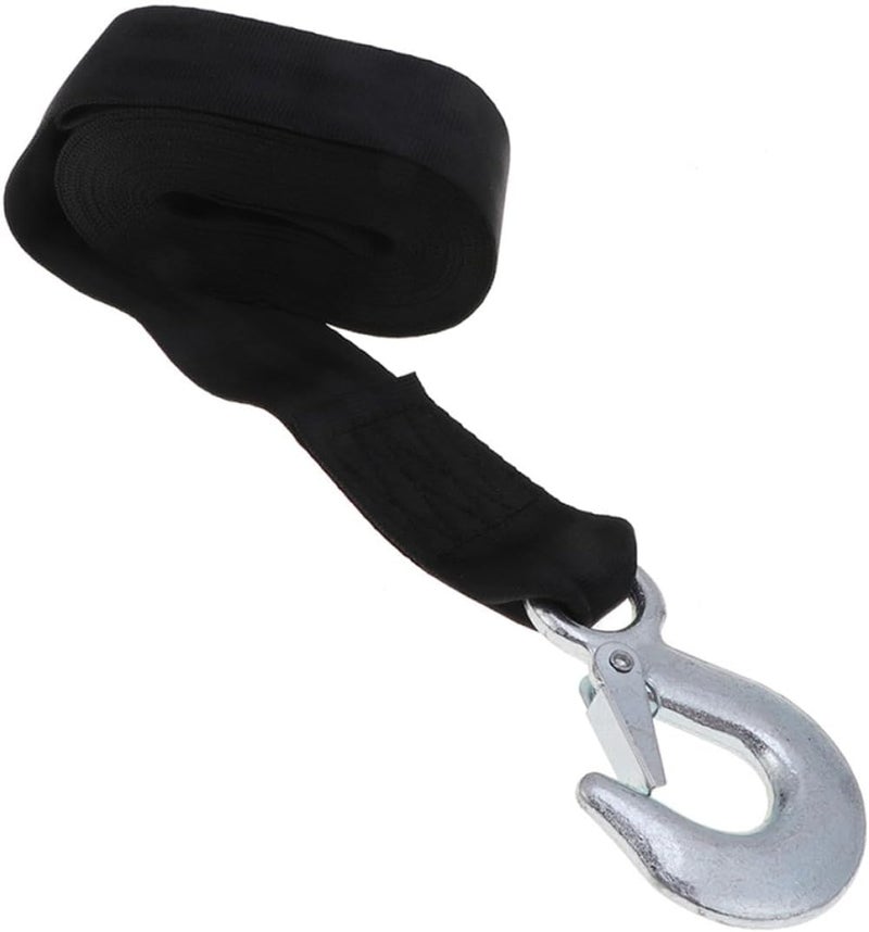 LABRIMP Heavy Duty 2-ton 6-Meter Elastic Nylon Tow Strap with Hook, Winch Rope for Car and Truck Towing, Sturdy Vehicle Strap for Off-Road and Trailer Use - Image 1
