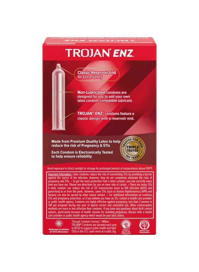 Trojan Enz Non-lubricated Condoms, 12 Count (Pack of 2) - Image 4