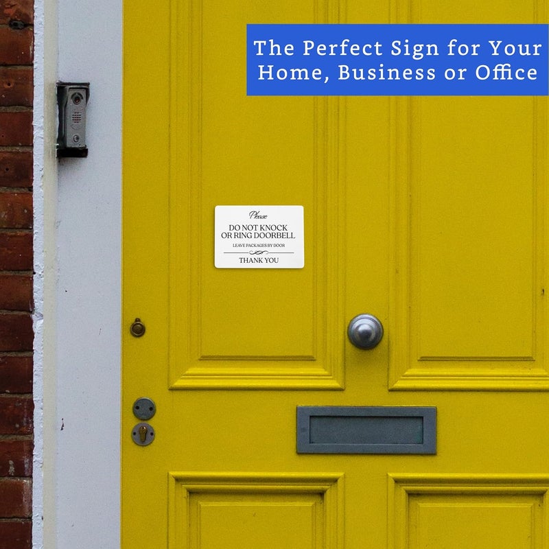 GLOBE ROCKET Do Not Knock or Ring Doorbell Sign - Image 5