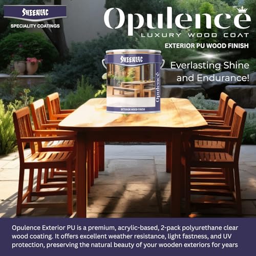 Sheenlac Opulence Luxury Exterior Polyurethane Polish for Furniture | Clear Wood Coating | Matt and Glossy Finish Wood Varnish (Sealer, 1 Liter) - Image 3