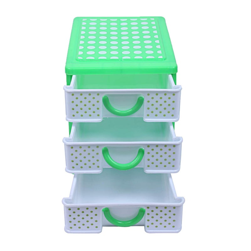 Kuber Industries Kuber Industries Plastic 2 Pieces Three Layer Drawer Storage Cabinet Box GreenCTKTC13051  - Image 5