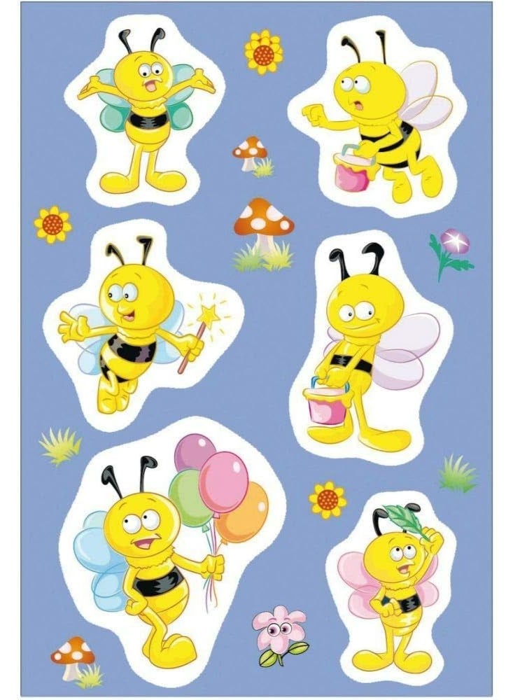 HERMA 15148 Magic Sticker Biene Willy 3D Pop-Up Puffy Stickers for Kids Crafting & Journaling - Pack of 6 Cute Cartoon Bee Decorative Decals - Image 2