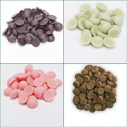 Amyandone Mini Round Silicone Molds, 148 Cavities Semi Sphere Chocolate Candy Mold for Baking and Freezing Chocolate Chip/Gumdrop/Cookie/Dog Treat/Cake Decor/Fruit Snack (with a Scraper) - Image 4
