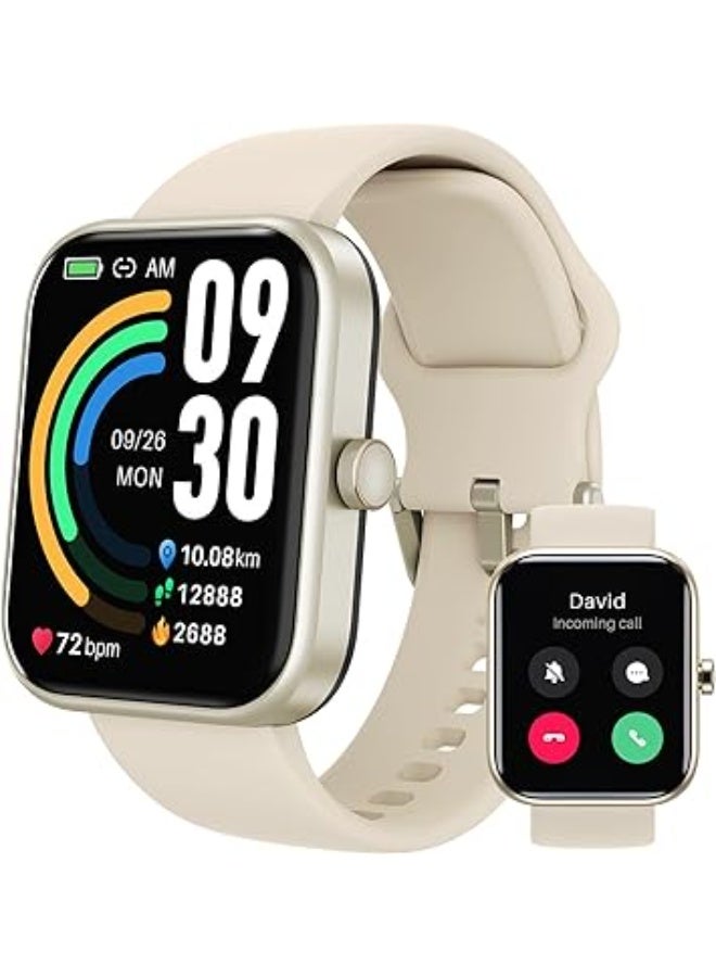 TOZO 2025 New Upgraded Smart Watch for Men Women for iPhone&Android, 1.83" Fitnes Tracker Bluetooth Call [Answer/Make], IP68 Waterproof with Heart Rate/SpO2/Sleep Monitor, 100+ Sport Modes Gold - Image 1