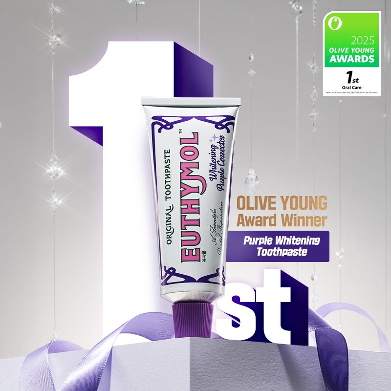 Euthymol Purple Whitening Toothpaste â€“ for Yellow & Sensitive Teeth | Violet Tone-Up Formula, Instantly Brightens, 24H Stain Defense, Long-Lasting Fresh Breath (Pack of 2) - Image 2