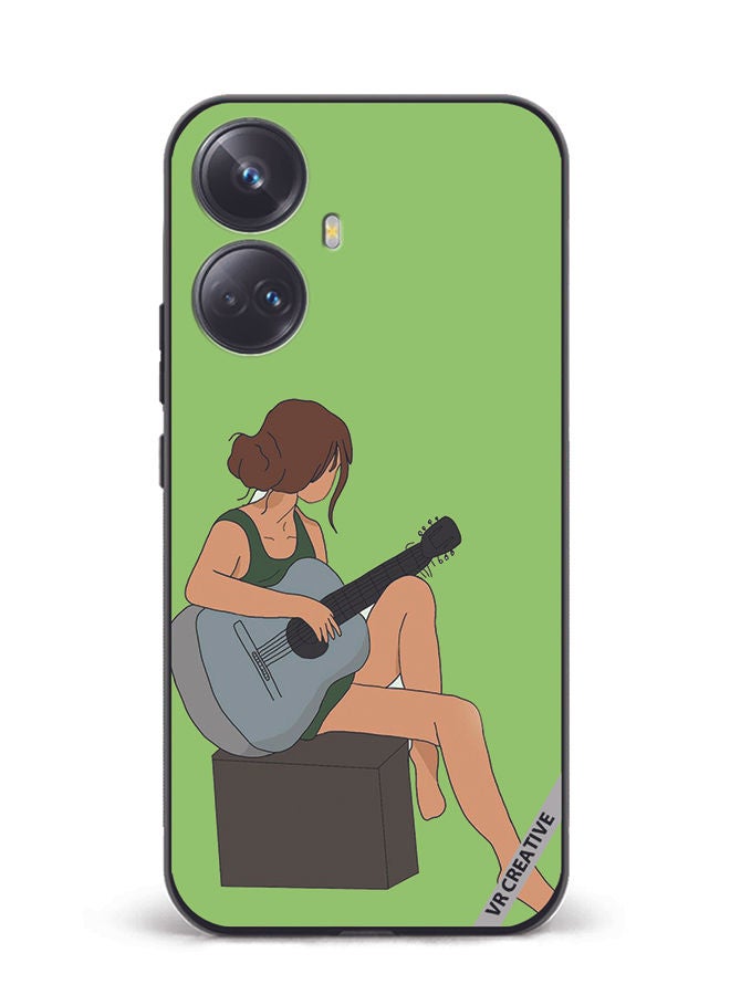 VR CREATIVE Protective Case Cover For Realme 10 Pro Plus Girl With Guitar Design Multicolour - Image 1