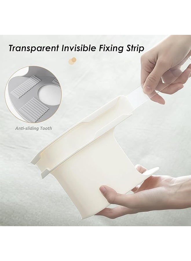 4 Pack Bed Sheet Holder Set with Lock Strips, Heavy Duty Bed Sheet Fasteners, Heavy Duty Bed Sheet Holder Corner Fitted Sheet Straps Fit All Mattress Size - White - Image 5