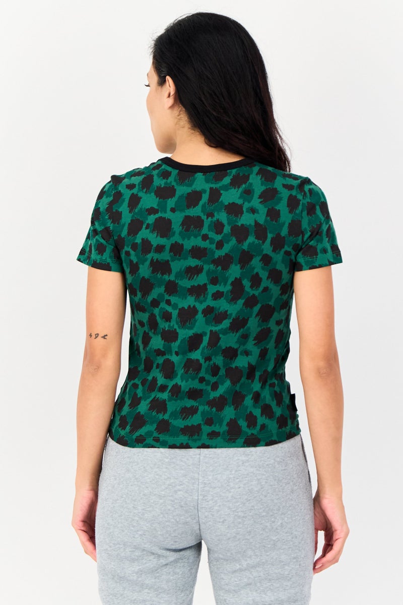 PUMA Women Slim Fit Embroidered Logo Short Sleeves Outdoor T-Shirt, Multicolor - Image 4