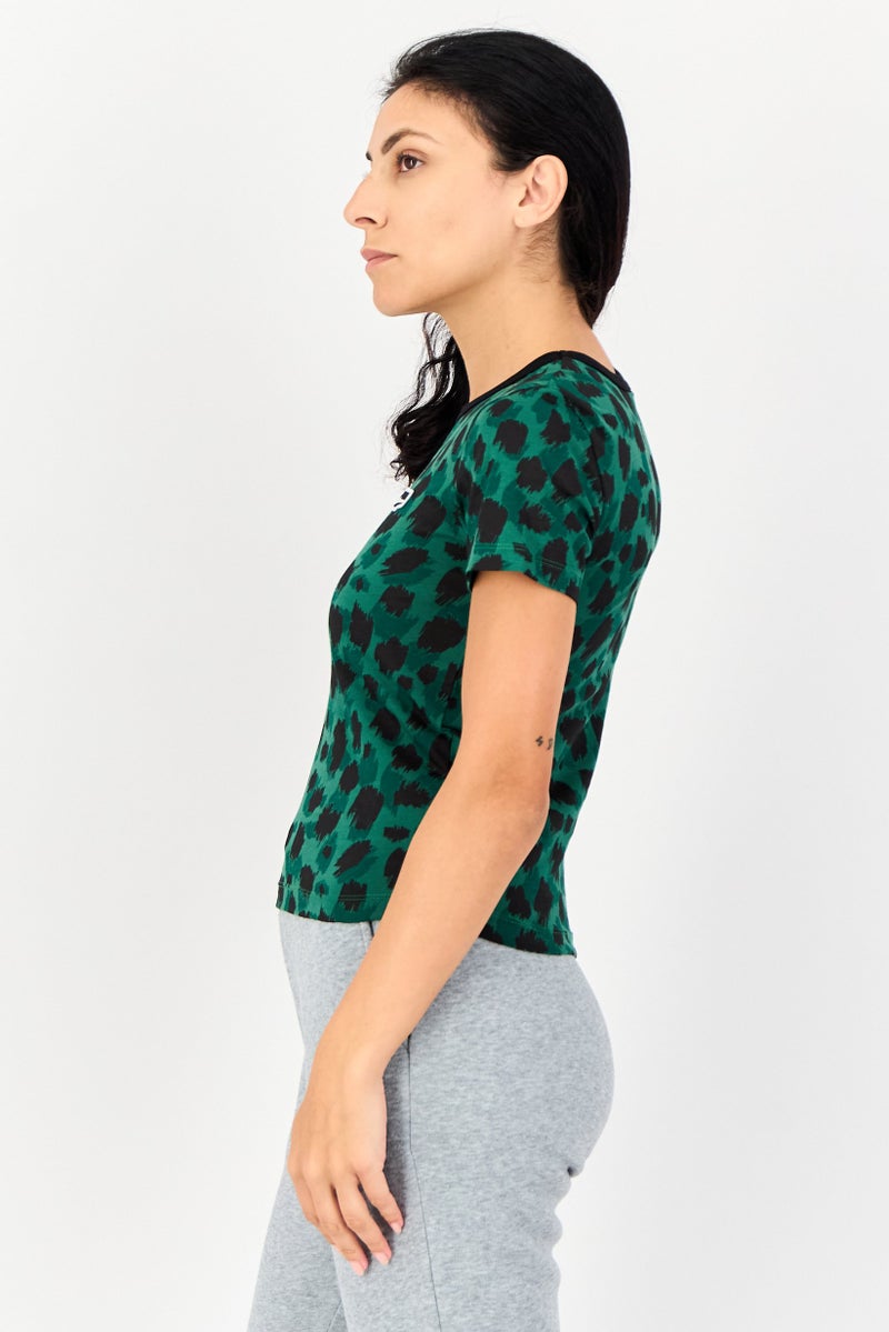 PUMA Women Slim Fit Embroidered Logo Short Sleeves Outdoor T-Shirt, Multicolor - Image 3