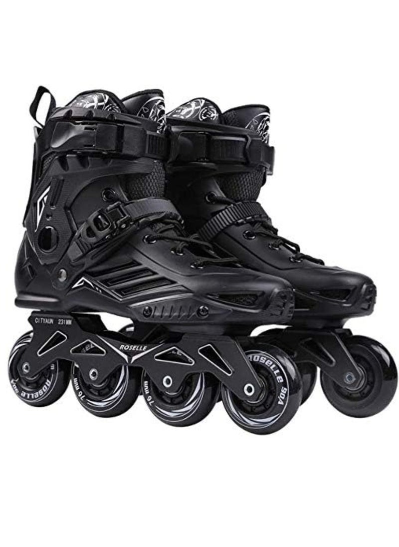 Generic - Professional Single Row Roller Blades Speed Skating Shoes ( Size 40 ) - Image 1
