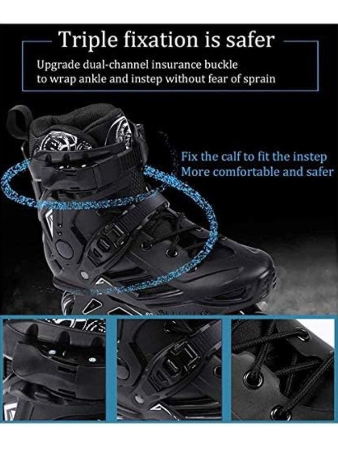 Generic - Professional Single Row Roller Blades Speed Skating Shoes ( Size 40 ) - Image 1