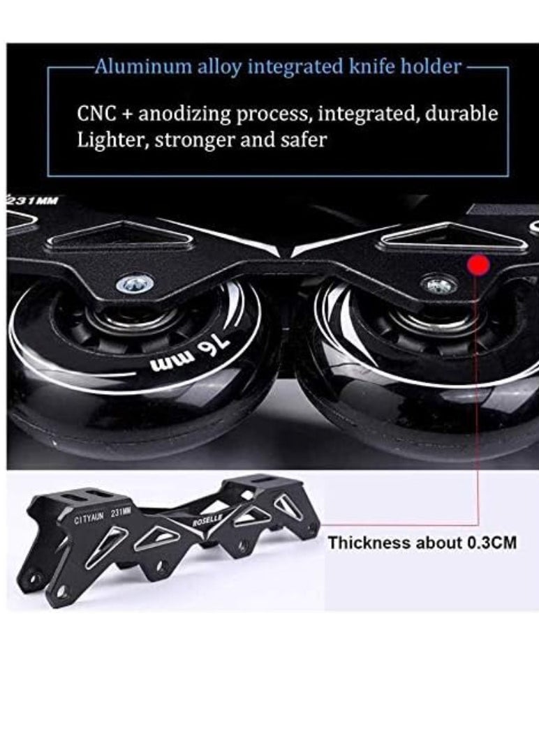 Generic - Professional Single Row Roller Blades Speed Skating Shoes ( Size 40 ) - Image 1