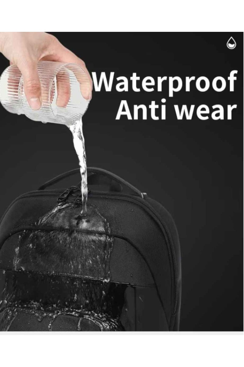 OZUKO 9847 Travel Laptop Backpack – USB Port, Water-Resistant, Blue - Image 3