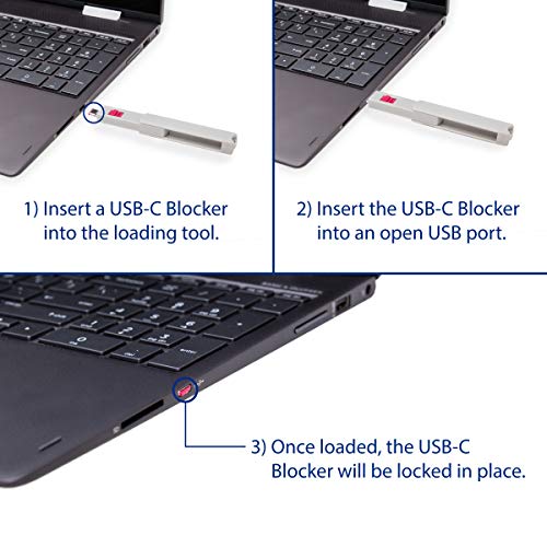 Syba 4 Piece USB-C Type-C Port Blocker with Removal Tool SY-ACC20222 - Image 3