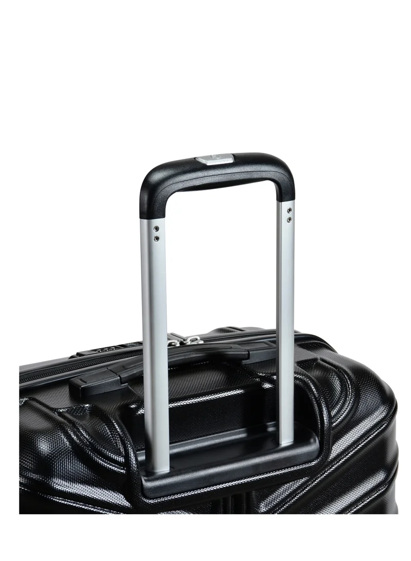 eminent Hard Case Travel Bag Medium Luggage Trolley TPO Lightweight Suitcase 4 Quiet Double Spinner Wheels with TSA Lock KK30 Black
