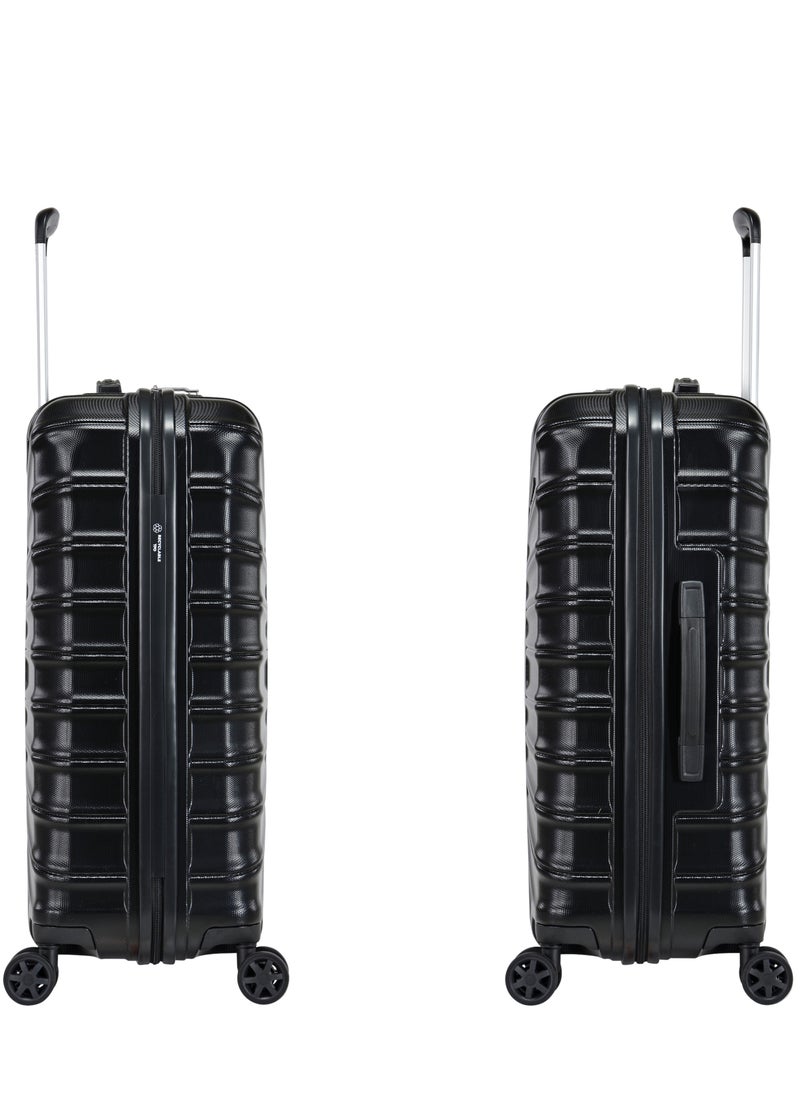 eminent Hard Case Travel Bag Medium Luggage Trolley TPO Lightweight Suitcase 4 Quiet Double Spinner Wheels with TSA Lock KK30 Black  - Image 3