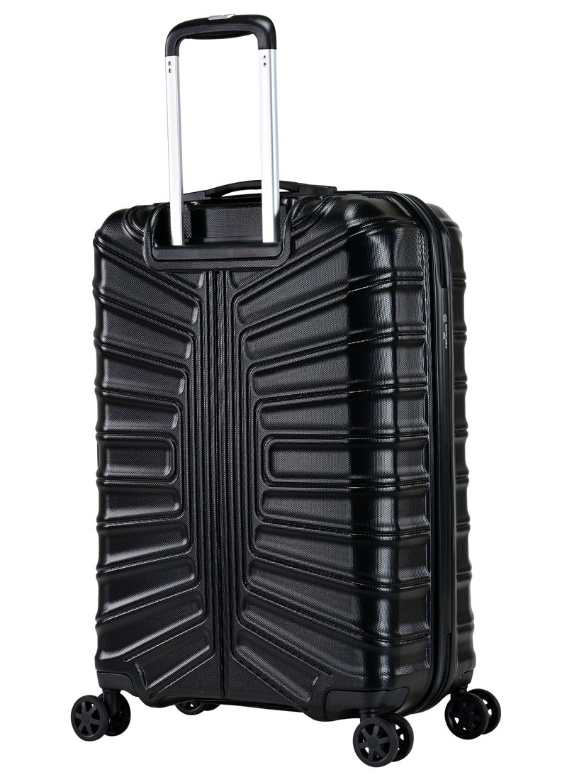 eminent Hard Case Travel Bag Medium Luggage Trolley TPO Lightweight Suitcase 4 Quiet Double Spinner Wheels with TSA Lock KK30 Black  - Image 2