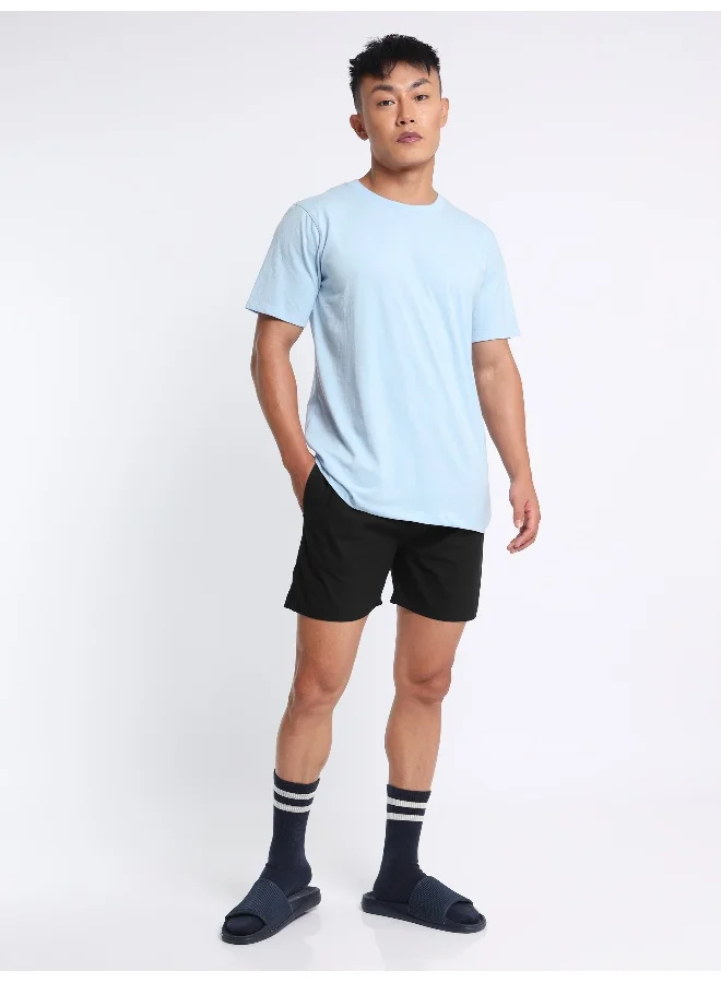 Beyoung Plain Black Mens Boxer