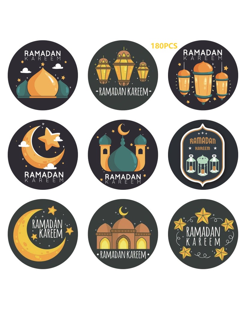 general 180 Pcs Eid Mubarak Stickers For Party Decorations Ramadan Sticker Kit Ramadan Kareem Labels For Eid Party Decorations