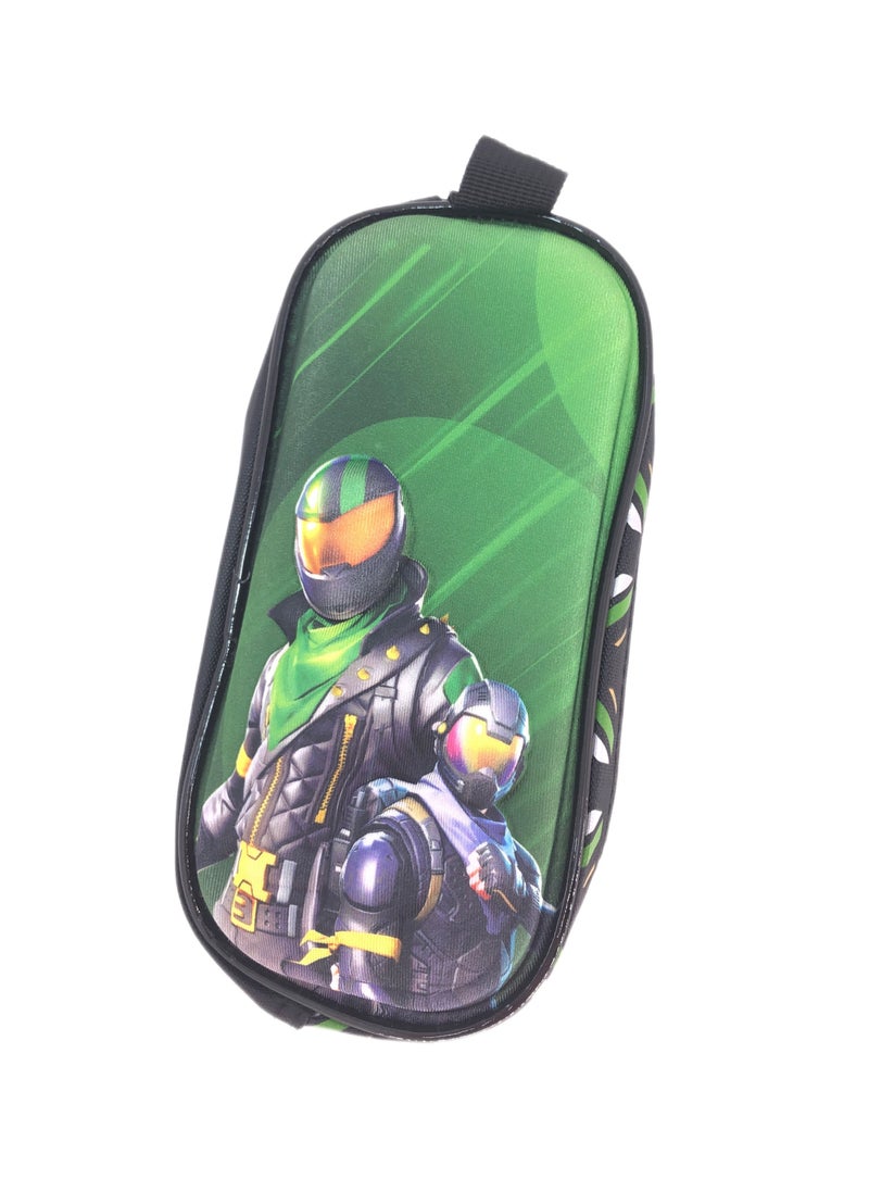 Boys 16-inch 3D School Backpack Set with Lunch Bag and Pencil Case: Cool Character Design