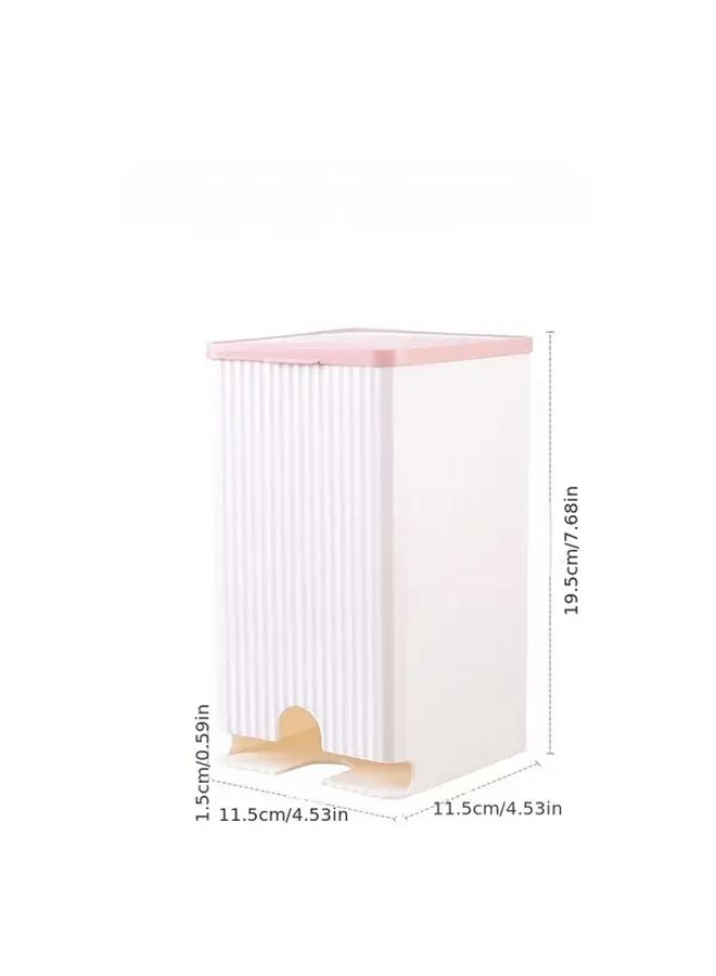 Pink Wall Mounted Sanitary Pad Holder And Organizer Flip Top Dustproof Storage Box With Color Coded Lid For Tampons Swabs Makeup Tools One Touch Lock No Tools Needed Bathroom Essentials - Image 2