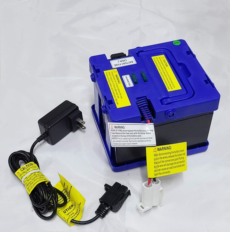 SHARIVVY JUNGSON 24 Volt Battery and Charger Compatibal with for Kids Battery Powered Ride On Motion Trendz Yamaha Grizzly Action Wheels Thunder Tank / Bravo Sports Monster Jam Grave Digger Blue - Image 2