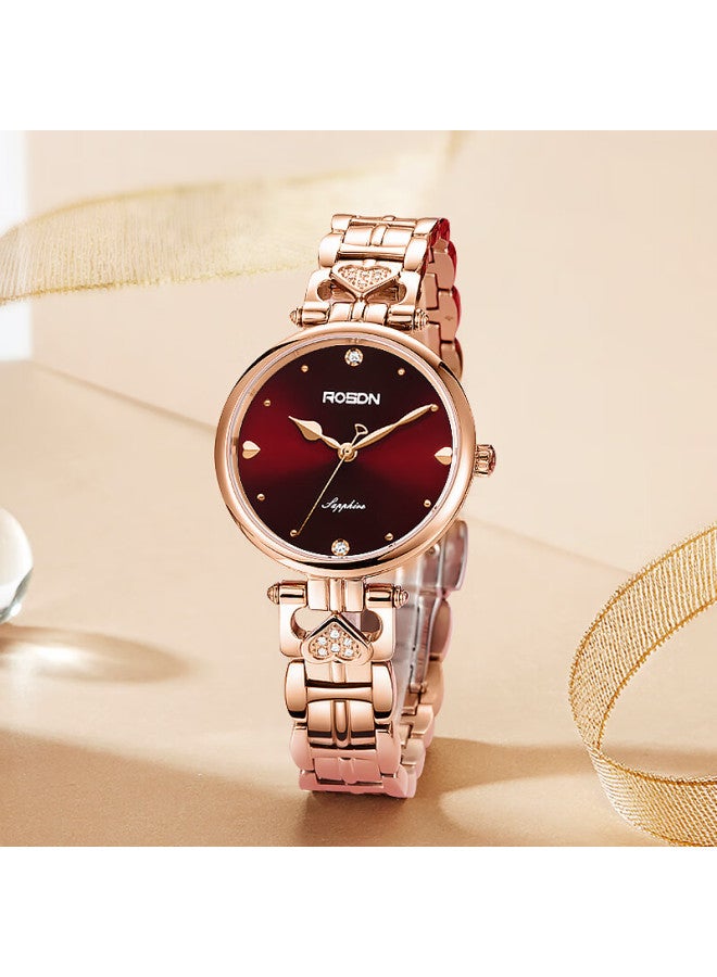 ROSDN (Rosdn) Women'S Fashion Ultra-Thin Waterproof Ladies Watch Top Ten Brands Birthday Gift For Girlfriend Counter Style - Image 1