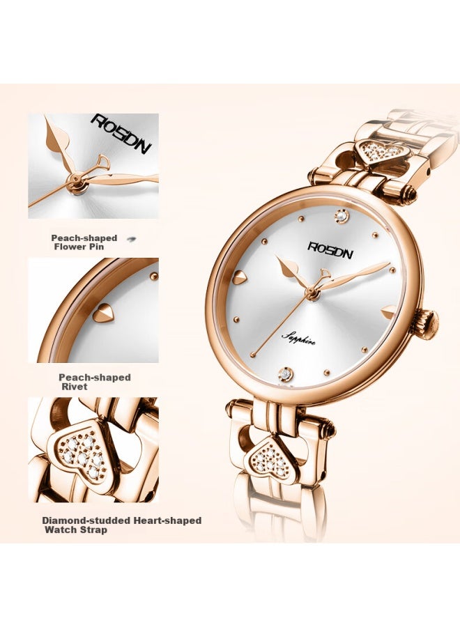 ROSDN (Rosdn) Women'S Fashion Ultra-Thin Waterproof Ladies Watch Top Ten Brands Birthday Gift For Girlfriend Counter Style - Image 2