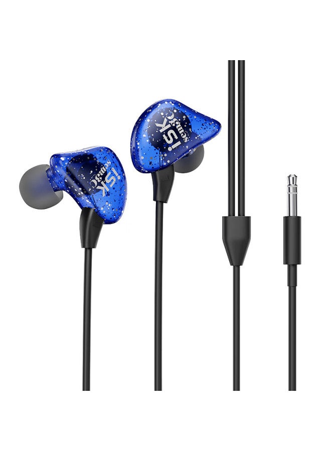 Isksem3c In-ear Earphones, Professional Monitoring, Powerful Bass, Clear Treble, For Karaoke/gaming/music/phone/sound Card, Douyin/kuaishou Celebrity Equipment, Blue - Image 2