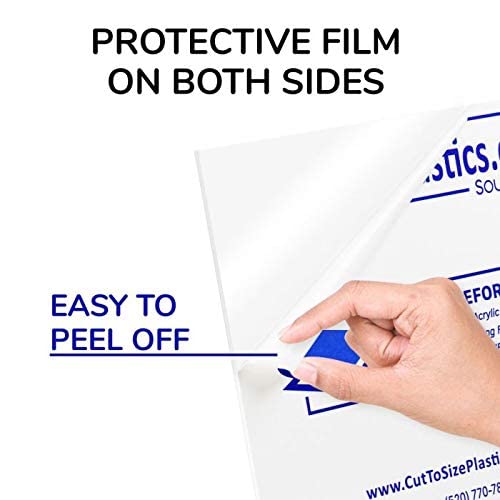 SourceOne Source One LLC 1/8 th Inch Thick 12 x 12 Inches Acrylic Plexiglass Sheet, Clear - Image 2