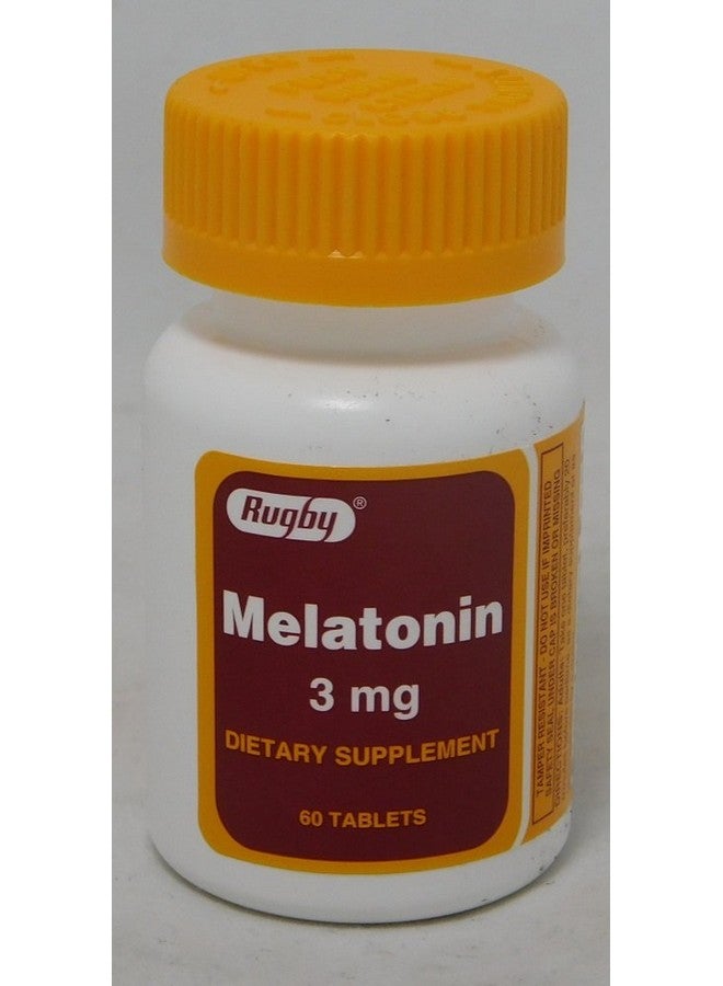 Rugby Melatonin Tablets, 3mg, 60ct (3 Pack)