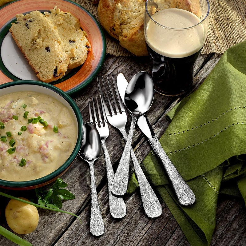 Liberty Tabletop Celtic 20pc Flatware Set Service for 4 Silverware MADE IN USA - Image 2