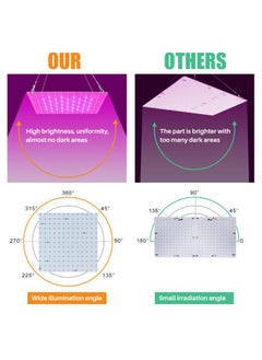 Thoraya LED Plant Grow Lights for Indoor Plants Full Spectrum 12W Panel Plant Growing Lamp  - Image 3