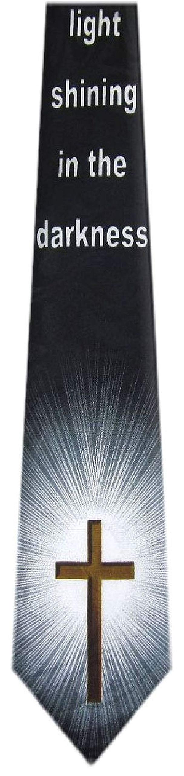 BUYYOURTIES CH-349 - Mens Novelty Christian Necktie - Black Brown - Image 2