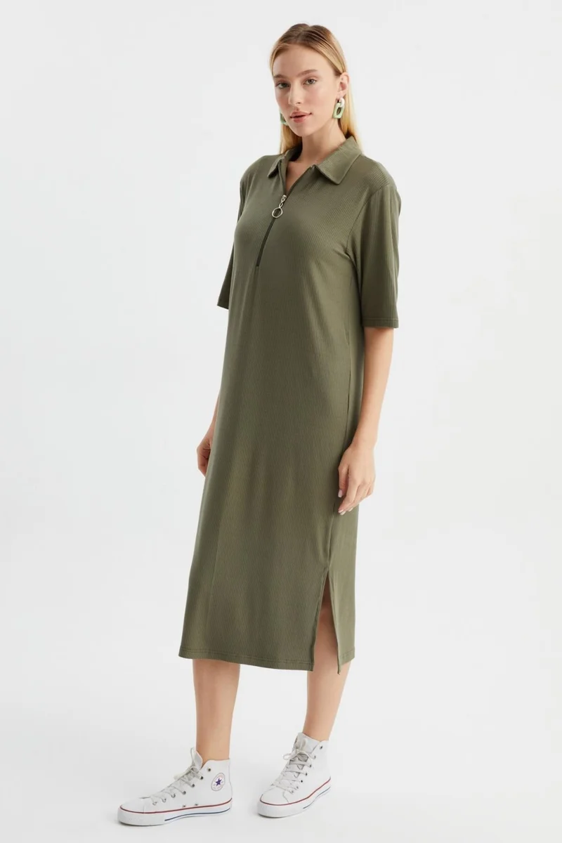 الكسندر جاردي Ribbed Polo Dress