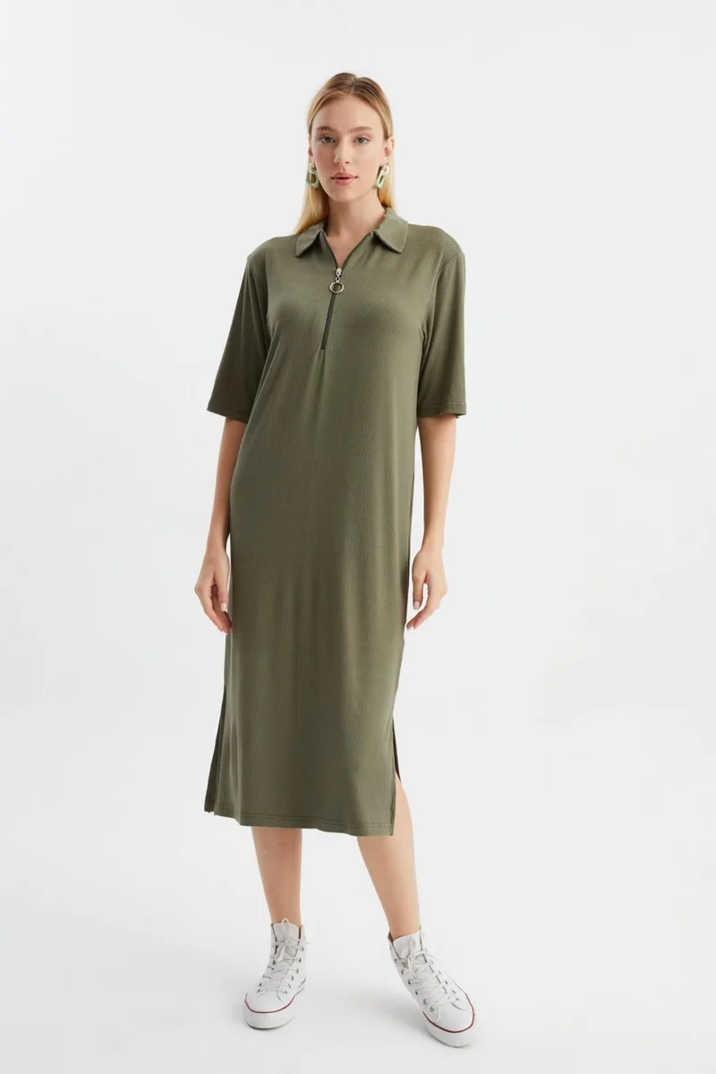 الكسندر جاردي Ribbed Polo Dress