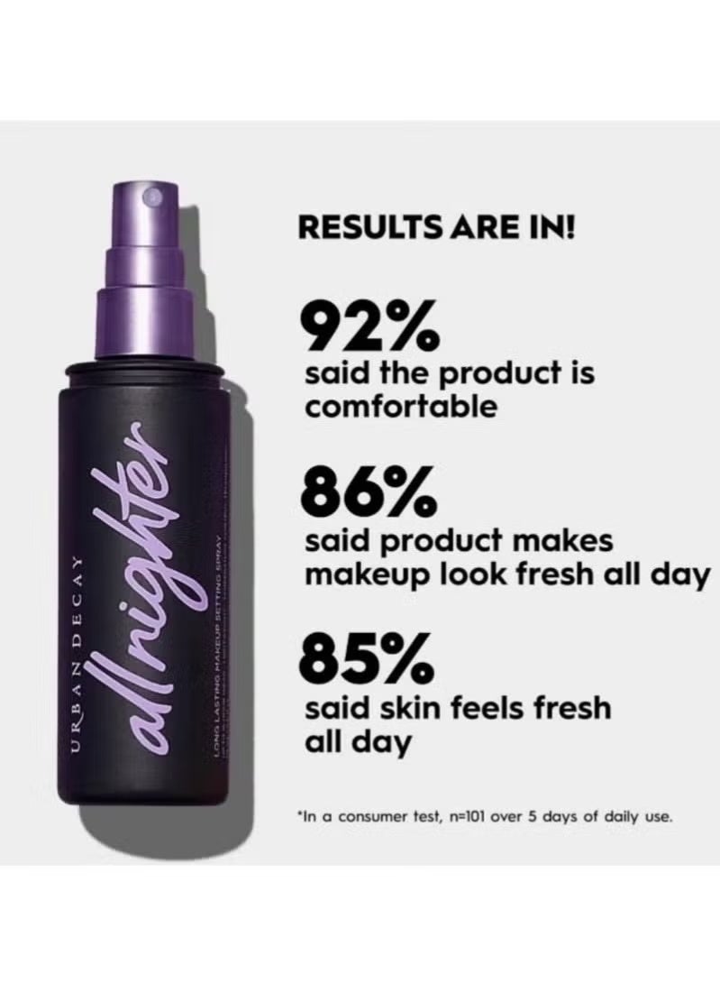 URBAN ACCENTS Urban Decay All Nighter Waterproof Makeup Setting Spray for Face (Full Size), Long-lasting Award-winning Finishing Spray for Smudge-proof & Transfer-resistant Makeup, Natural Finish - 4 fl oz - Image 3
