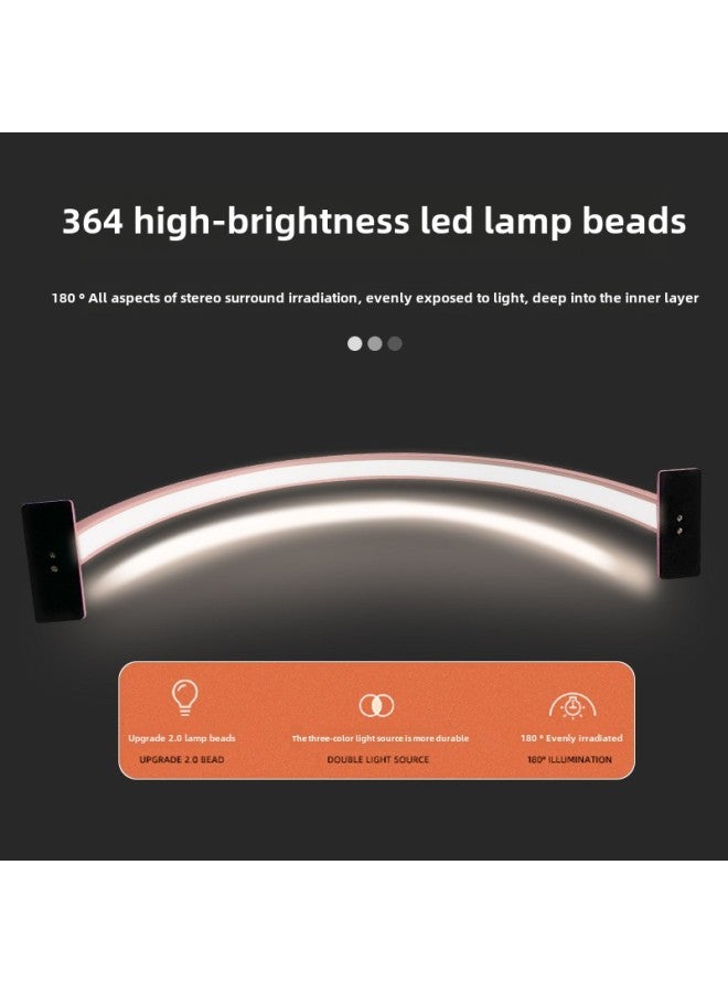 Desktop Tattoo Embroidery Manicure Arc LED Eye Protection Fill Light U-shaped Beauty Salon Work Simple Eyelash Half Moon Light-Specifications:750MM Desktop Moon Light ]  - Image 4