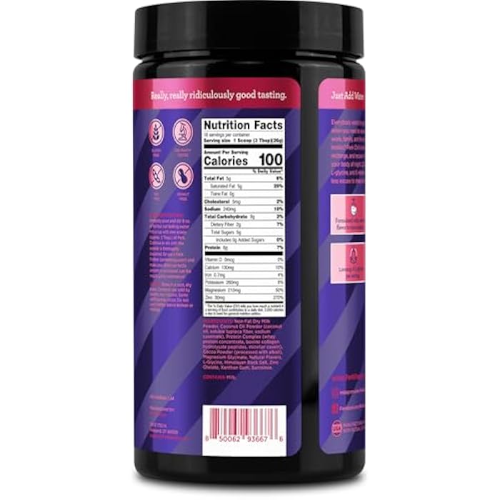 Perk Chill Drink Mix (Chocolate Raspberry) 18 Servings – Calming Melatonin-Free Nighttime Sleep Aid Support with Magnesium & L-Glycine, Soy-Free, Peanut-Free, Gluten-Free - Image 3